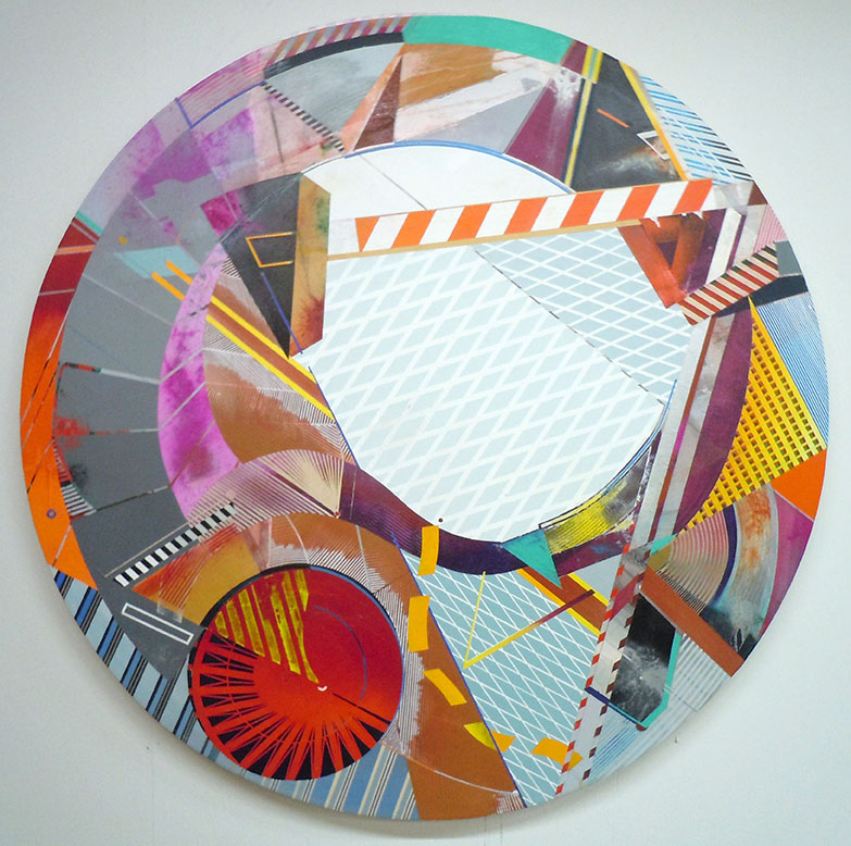 BAV-017-T, Acrylic on Shaped Canvas, 48" Diameter